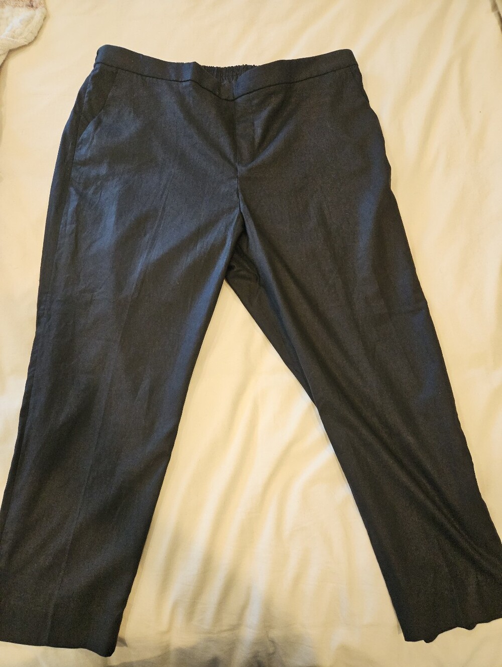 NWT Banana Republic HR Linen Black Pants Tapered High Rise Womens Size XXL  New.